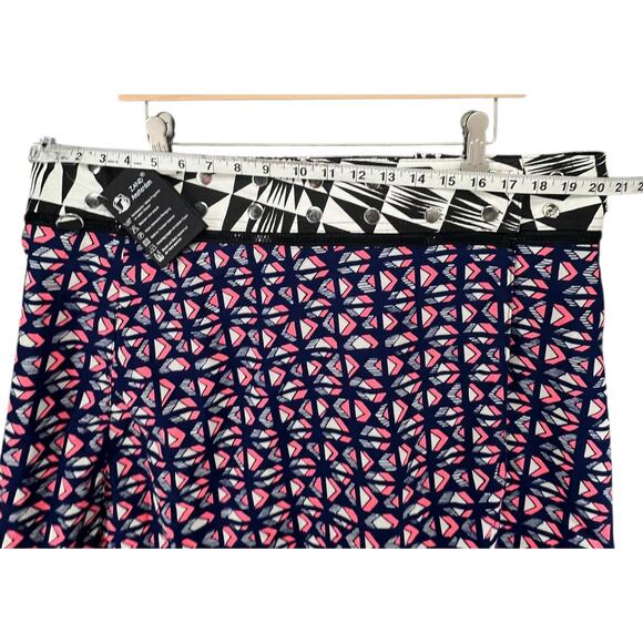 Zand Amsterdam Reversible Wrap Skirt OS Geometric Snap Adjustable Edgy Grunge - Picture 8 of 14